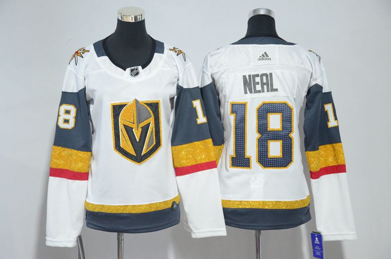 Youth Vegas Golden Knights #18 Neal Fanatics Branded Breakaway Home White Adidas NHL Jersey->->Youth Jersey